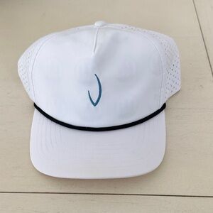 VERITAS ROYALTY CO. White Cap with Black Trim/ ROPE